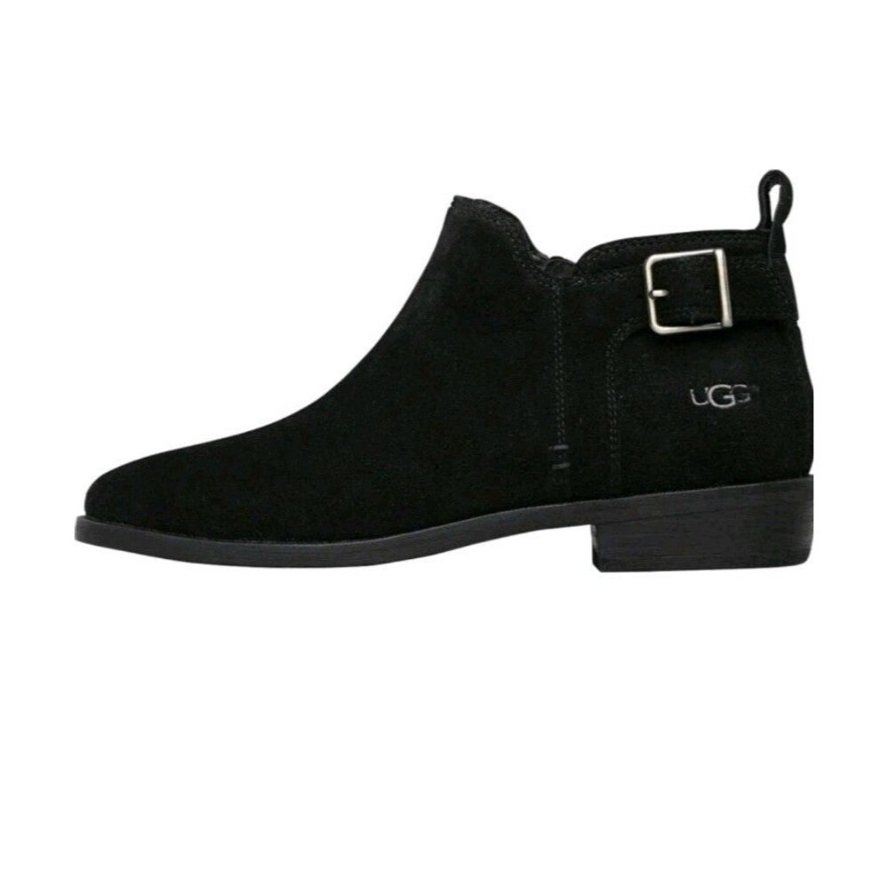 UGG Womens Kelsea Boot Black Leather Size 9M